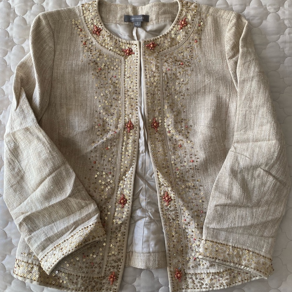 Beaded Blazer with beads all around